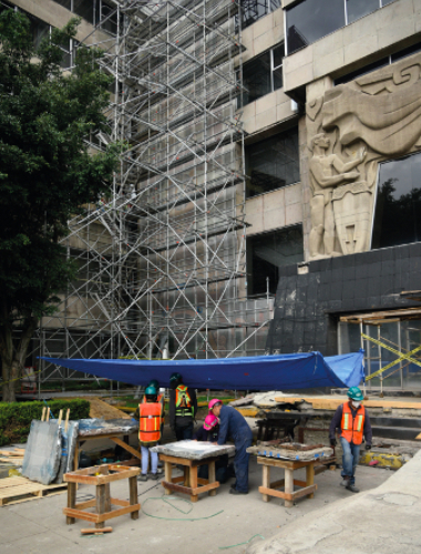 Conservación de murales centro SCOP